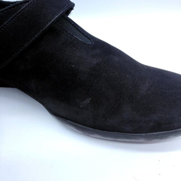 Arche Black Nubuck Wedge Slip On Loafers Hook and Loop Women's Size 8 EU 39 - Picture 8 of 9